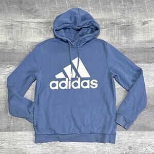 Adidas Essentials Big Logo Hoodie Sweatshirt Girls L (14) Pullover Lavender Blue